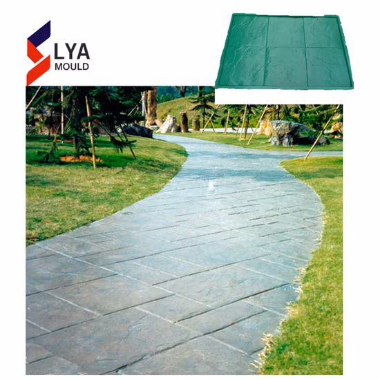 Polyurethane Rubber Stamped Concrete Stamp Mats Tool Moulds