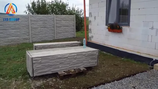 3D Wall Decoration Artificial Stone Panel ABS Plastic Fencing Mould Precast Fence Concrete Mold 