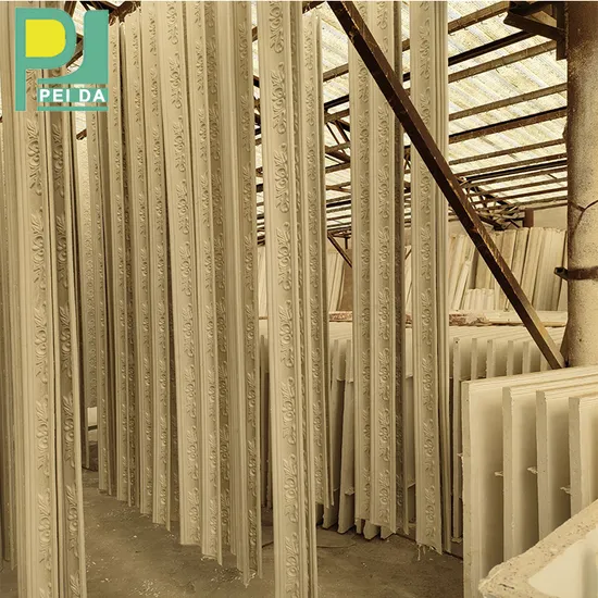 Pure White High Strength Gypsum Cornice Pop Design 