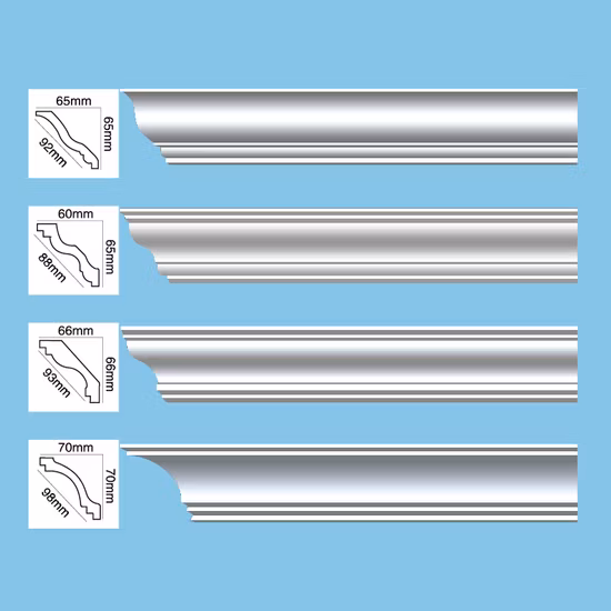 Building Material Wall Skirting Ceiling Cornice Polyurethane for Wall Decoration Easy to Install Ceiling Board Cornices