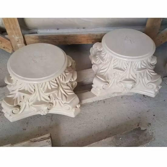 Fluted Marble Column Stone Column Capital