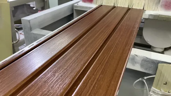 PVC Soffit Wooden Color Eave Panel for Outdoor 300mm Wide 