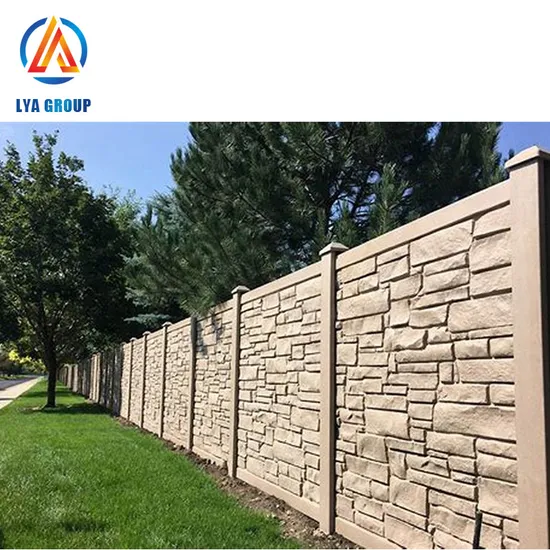 Decorative Precast Concrete Wall Fence Form Post Mould Railing Artificial Stone Wall Panel Plastic Molds 